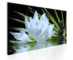 murando - Cuadro en Lienzo sintético Flores Lirios de Agua 150x50 cm Cuadro de Pared impresión artística fotografía Imagen gráfica decoración SPA b-B-0272-b-a