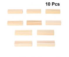 Holibanna 10 Piezas de Soporte de Tarjeta de Lugar de Madera Soportes de exhibición número de Mesa Soporte de Letrero de Foto para Tienda minorista cafetería Cena de Boda decoración de Fiesta