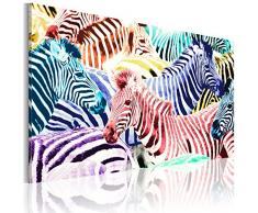 murando - Cuadro en Lienzo 90x60 cm - Impresion en calidad fotografica - Cuadro en lienzo - Abstraccion Cebra Animales 020116-38