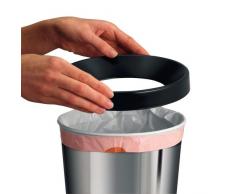 Brabantia Papelera cónica, Metal, Gris Brillante, 11 litros