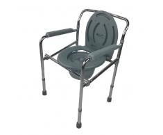 Silla Wc Acero Cromado, Plegable Y Regulable En Altura (Mobiclinic)