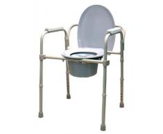 PRIM.S.A. Silla Wc Con Inodoro, Respaldo Y Reposabrazos Regulable En Altura