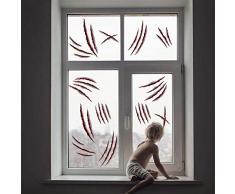 Braveking Pegatinas Coche, Etiqueta Engomada del Patrón De Rasguño Aterrador De Halloween, Material De PVC, Impermeable, Desmontable, 32cmx23cm, para Automóviles, Baúles, Paredes Y Puertas,2