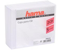 Hama 044752 - Caja para 2 CDs, 5 Unidades, Color Transparente