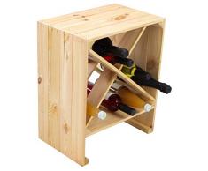Botellero x blanco/natural/, vetado Dimensiones 50 x 40 x 27 cm Caja botella estante Botellero Estantería manzana caja/cajón-estantería Botella Sistema revistero estantes.