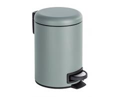 Wenko Leman Cubo con Pedal para CosmÃ©tica 3 L, Acero, Gris, 22.5x17x25 cm