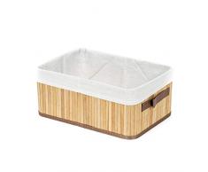 Compactor de bambú/polialgodón Rectangular cesta para la ropa sucia de bambú plegable, Natural