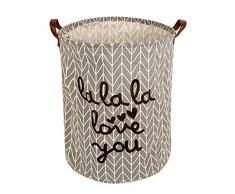 Dooxi Plegable Cestos para la Colada Cilíndrico de Gran Tamaño para Almacenamiento Bolsa de la Juguetes para Niños Cesta de la Ropa