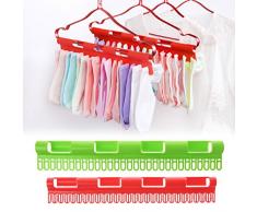 GROOMY Ropa Calcetines Acabado Clips Percha Antideslizante de plástico A Prueba de Viento Almacenamiento Rack Hanger - S