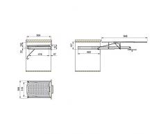 EMUCA - Tabla de Planchar Plegable para cajón extraíble, Tabla con Funda para Centro de Planchado Integrado