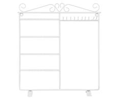SONGMICS Soportes para Joyas, Organizador de Pendientes, Blanco JDS002W