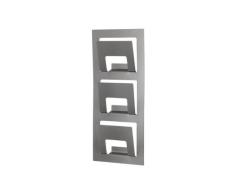 Ikea revistero Marcha Revista Soporte de acero con 3 compartimentos – Alto 33 x 9 x 78 x m – Plata – Fijación a la pared