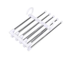 Aprettysunny Perchas para Pantalones, Perchas para Pantalones Ahorro de Espacio, Perchas para Pantalones Extensibles de Acero Inoxidable, Perchas múltiples Plegables, Percha mágica Organizar