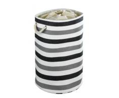 WENKO 35511100 Pongotodo Metropolitan redonda - cesta para la ropa, 75 L, Papel, 40 x 60 x 40 cm, Gris