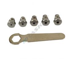 Pistola de remache Remachadora 3,2-4,0-4,8-6,0-6,4 mm mm incluye 150 remaches de aluminio en caja organizadora/maletín