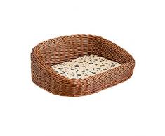 Canasta for Perros Rattan Nesting Dog Cave Bed Dog Pet Nest Nest Padded Bed Bolster Bed for Uso En Interiores Y Exteriores con Colchón De Algodón Jerarquía del Animal Doméstico de la Perrera YUXO