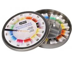 Pébéo Peintur 300075 Acu a r e l a f i n a Caja redonda de metal 12 ½ godets