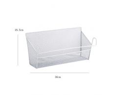 BESTOMZ Canasta Colgante para Dormitorio Canasta de Almacenamiento Carrito para Dormitorio Apoyabrazos de Escritorio de Esquina (Blanco)