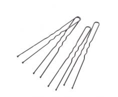 Lurrose Horquillas en forma de U horquillas horquillas con perlas horquillas horquillas con cajas de joyas para bodas pelo para mujeres, negro