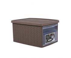 Stefanplast Elegance Caja con Apertura, Plástico, Gris ceniciento