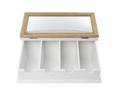 elbmöbel.de - Caja para cubiertos (madera, con tapa de madera)