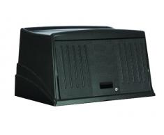 Rubbermaid Commercial Products 9T00 - Cubierta protectora de seguridad para carro de limpieza compacto, negro