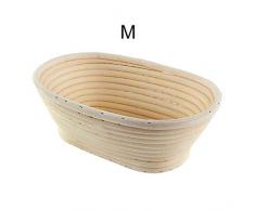 Luminiu Banneton Brotform Cuenco,Mejor Redondo Modo Profesional la Ideal Cesta para Masa y Fermentación de Pan de Mimbre Natural