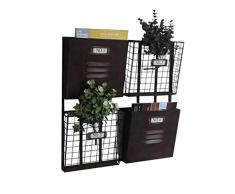 Giow Soporte de Pared para periódico | Revistero de Plancha de Metal | Estante de Pared como Estante Estante Soporte de exhibición | Colgador de Pared diseño Decorativo Estilo Industrial (Color: