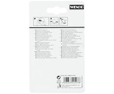 Wenko Strip-It Gancho de Pared Rondo, Acero Inoxidable, Plata Mate, 5.3x5.3x3 cm