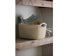 CURVER 3253923975000 Caja y Cesta de almacenaje - Cajas y cestas de almacenaje (Storage Basket, Color Blanco, Prendas de Punto, Monótono, Rectangular, Interior)