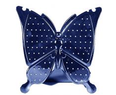 Vococal - 3D Acrílico Exhibición de Joyería/Soporte de Joyas/Estante de Joyería con Diseño de Forma de Mariposa para Pendientes Zarcillos y otras Joyas (Azul)