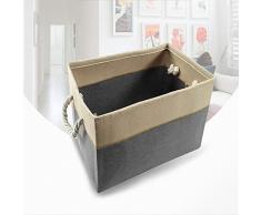 ZJYX Canasta de Fieltro, Cesta de Fieltro con Asa, Caja de Fieltro Plegable es Lavable, es Muy Fácil de Mantener, Apto para Tela, Juguete y Libro, Gris Claro