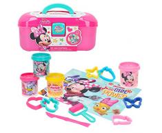 Disney Kit caja plastilina Minnie con 4 botes de 114 g accesorios y tapete (Colorbaby 77181)