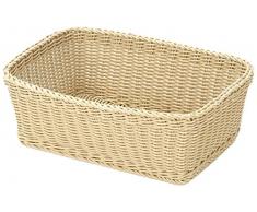 Saleen 02017630101 Cesta Rectangular para, Aproximadamente 46 x 33 x 16 cm, Beige Claro