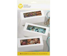 Wilton Pack de 3 Cajas rectangulares Blancas con Ventana