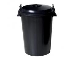 WOLFPACK 10010042 Cubo Basura Plastico Comunidad Con Tapa 100 Litros