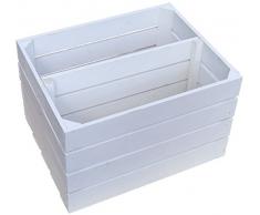 Juego de 3 NUEVA Blancos Caja de fruta JOHANNA / Zapatero estante de almacenaje Mesa Auxiliar schuhbox CAJA DE VINO Cajón de manzana Caja de Madera Caja Del Estante ablagekiste