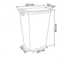 Curver 216581 - Mystile Cesta de ropa, 43x33x60 cm, Chocolate