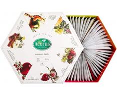 ACORUS Summer Taste – juego de té de frutas naturales de seis sabores diferentes en una hermosa caja de presentación (60 bolsitas de té)