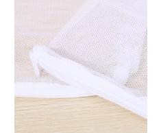 GreeStore Bolsas de malla para filtro de acuario, 10 unidades, bolsa de red de nailon con cremallera, para acuario o estanque de jardín, 15 x 20 cm