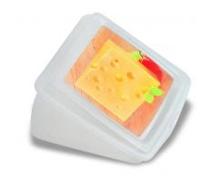 CONTENEDOR PLASTICO CUÑA QUESO 12X12 CM