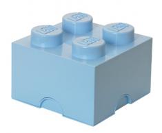 LEGO - Caja de almacenaje con diseño de ladrillo 4, color cielo (Room Copenhagen A/S 40031736)