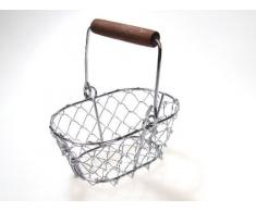 Cesta de alambre ovalada, de metal aprox 13 x 8 cm