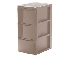 Iris – Carro con tres cajones, cajonera con ruedas, – Carro auxiliar, cajones caja, cajón armario – SCR de 303, marrón, 130121