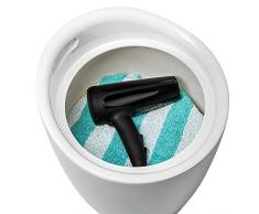 LSXIAO Hojaldre De Taburete Taburete De Baño Cesto De La Ropa Silla Redonda con Almacenamiento Carcasa Exterior Resistente Asa Portátil Fácil De Mover Asiento De Salón, 12 Colores