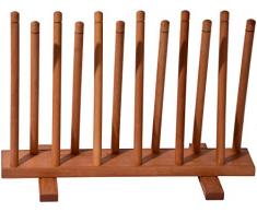 dobar 29781e Botas Soporte de madera, soporte para zapatos Estante, 6 pares/Goma/ – Botas de equitación, 69 x 31 x 48 cm, color marrón