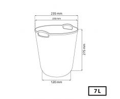 Curver 221965 Papelera Knit (7L), Blanco, 21.9x21.1x25.2 cm
