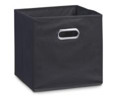 Zeller 14133 - Caja de almacenaje de tela, plegable, 28 x 28 x 28 cm, color negro