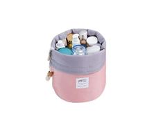 Fossen Neceser de Viaje Bolsas de aseo con Cordón Bolsa de Almacenamiento Organizador de Maquillaje Cosmética Bolsa de Lavado (Rosa)