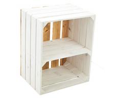 Kistenkolli Altes Land Caja de Madera Maciza para Zapatos y Libros, Caja de Frutas, Caja de Vino, tamaño Aprox. 50 x 40 x 31 cm